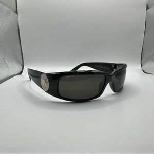 Versace 4044-B Sunglasses Black Silver Coin Medusa Swarovski